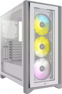 Corsair iCUE 4000X RGB Tempered Glass táp nélküli ablakos ház fehér (CC-9011205-WW)