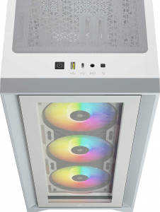 Corsair iCUE 4000X RGB Tempered Glass táp nélküli ablakos ház fehér (CC-9011205-WW)