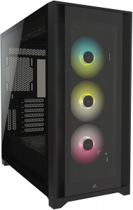 Corsair iCUE 5000X RGB Tempered Glass táp nélküli ablakos ház fekete (CC-9011212-WW)