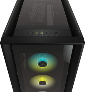 Corsair iCUE 5000X RGB Tempered Glass táp nélküli ablakos ház fekete (CC-9011212-WW)