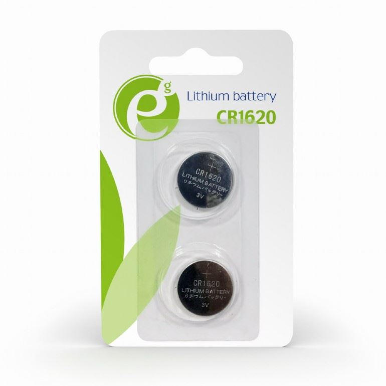 Gembird Energenie Lithium CR1620 3V battery blister gombelem (2db) (EG-BA-CR1620-01)
