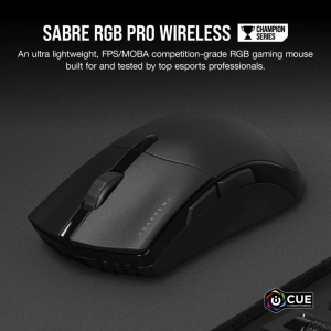 Corsair SABRE RGB PRO WIRELESS CHAMPION SERIES optikai Gaming egér fekete (CH-9313211-EU)