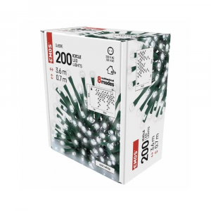 EMOS LED karácsonyi jégcsapok 3.6m IP44 programokkal hidegfehér (D4CC01)