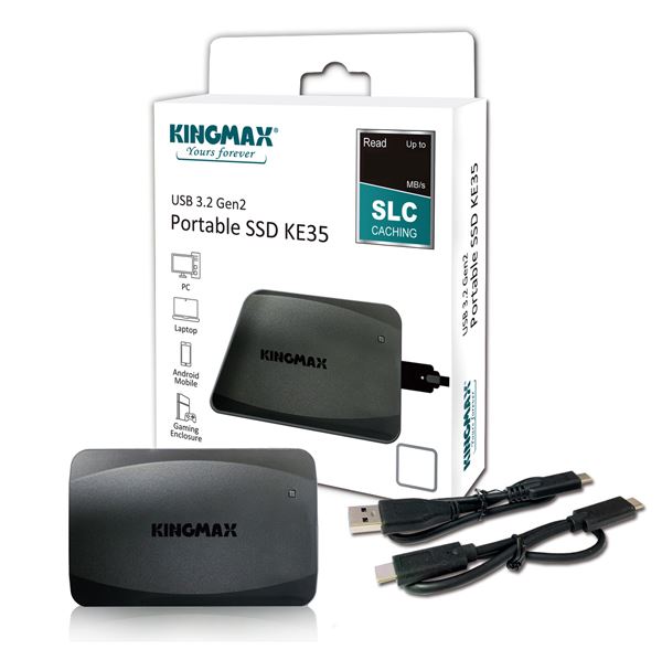 250GB Kingmax SSD KE35 külső meghajtó fekete (KM250GKE35BK)