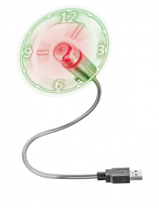 Trust Flex USB miniventilátor órával (23235)