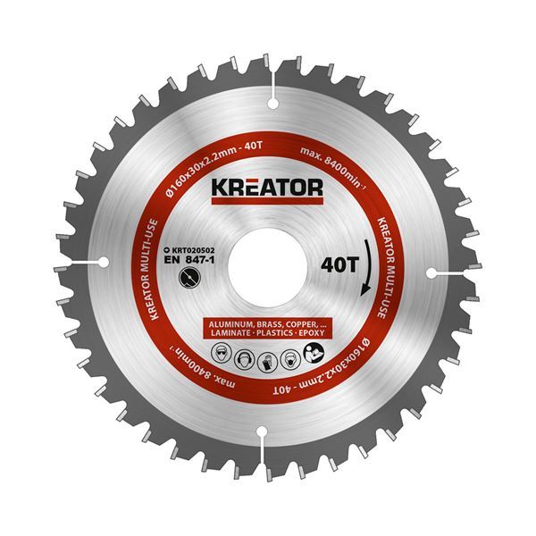 Kreator KRT020502 körfűrészlap 160mm 40T