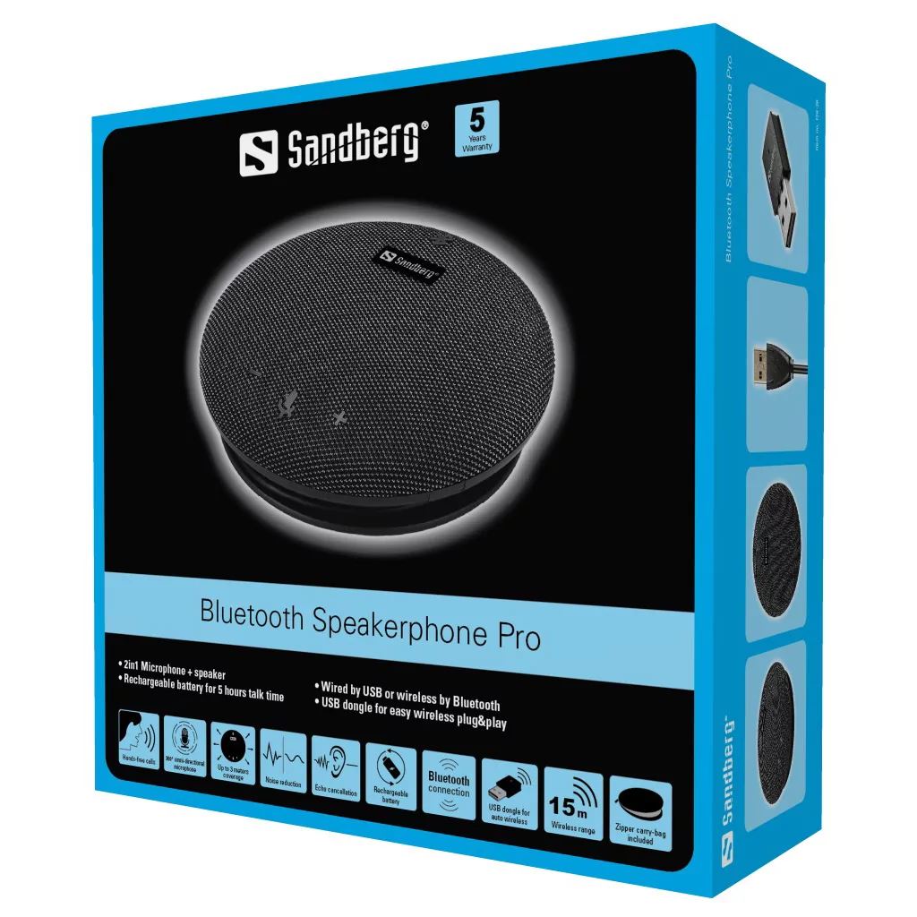 Sandberg Bluetooth Speakerphone Pro konferencia kihangosító (126-29)