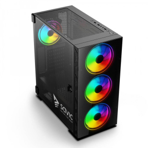 Savio Prime X1 ARGB táp nélküli ablakos ház fekete (SAVGC-PRIMEX1)