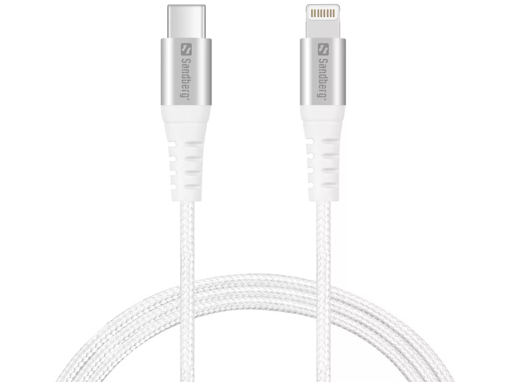 Sandberg USB-C - Lightning kábel 1m fehér (136-25)
