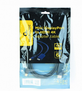 Gembird Mini DisplayPort 1.2 -> HDMI M/M kábel 1.8m fekete (CC-mDP-HDMI-6)