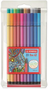 STABILO "Pen 68" rostirón készlet 1 mm 20 különböző szín  (6820/PL)