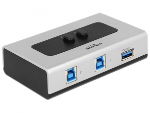 Delock 2 portos manuális kétirányú USB 3.0 kapcsoló (87667)