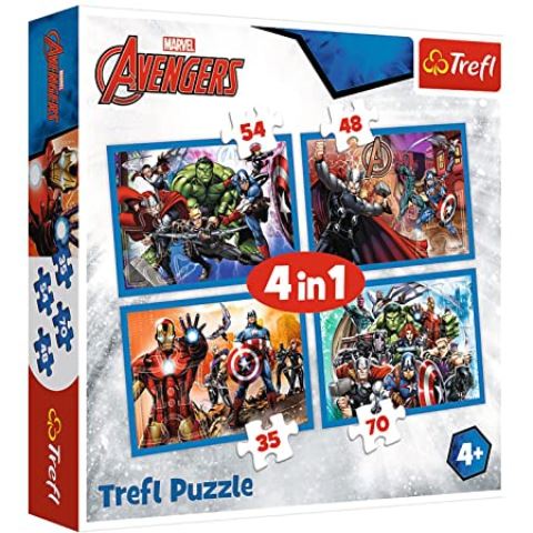 Trefl Bátor Bosszúállók 4 az 1-ben 35-48-54-70db-os puzzle (34386)