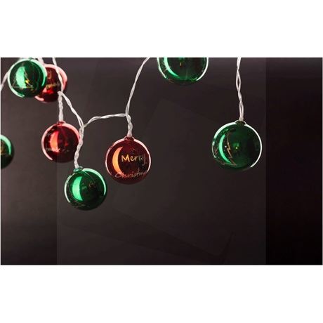 Entac karácsonyi füzér színes gömb LED (ECL-CCBD-10WW)
