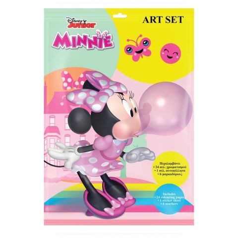 Luna Minnie egér: 24 oldalas kreatív színező szett matricákkal (000562648)
