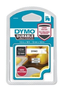 DYMO "D1" feliratozógép szalag 12 mm x 5.5 m fehér-fekete (GD1978364)