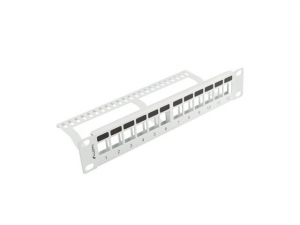 Lanberg patch panel blank 12 port 1U 10" sz&uuml;rke (PPKS-9112-S)