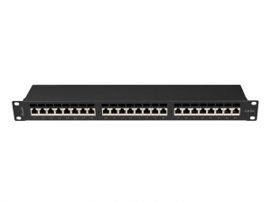 Lanberg Patch panel CAT6A FTP 24 PORT 1U 19" &aacute;rny&eacute;kolt fekete (PPSA-1024-B)