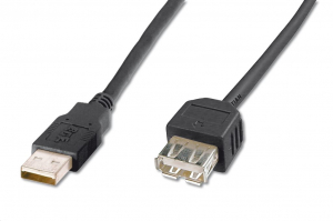 Assmann USB 2.0 hosszabbító kábel 1.8m fekete (AK-300200-018-S)