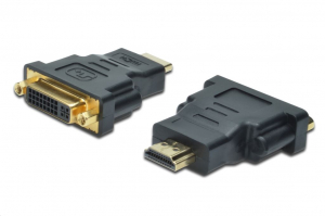Assmann HDMI A -> DVI-I adapter fekete (AK-330505-000-S)