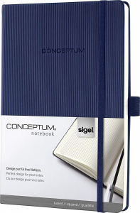 Sigel CO656 "Conceptum" jegyzetfüzet A5, kockás, éjkék (SICO656)