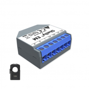 Shelly EM egy fázisú nagyteljesítményű fogyasztásmérő és vezérlő (3800235262207)