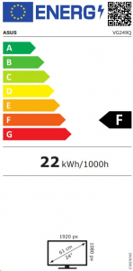 24" ASUS VG249Q LCD monitor fekete