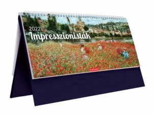 Kalendart T054 2022-es Impresszionisták asztali naptár kék (22T541T-004)