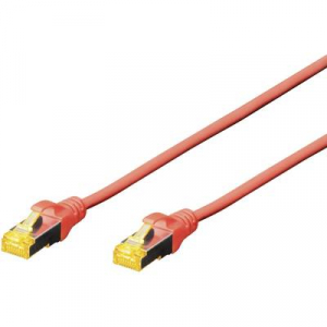 RJ45 Hálózat Csatlakozókábel CAT 6A S/FTP 1.00 m Fekete Halogénmentes, sodort érpár, Védővel, Lángálló Digitus