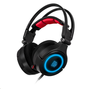 Thermaltake eSports Cronos Riing RGB 7.1 Gaming headset fekete-piros (HT-CRA-DIECBK-20)