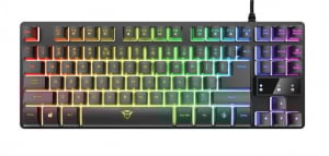 Trust GXT 833 Thado Gaming billentyűzet fekete (24292)