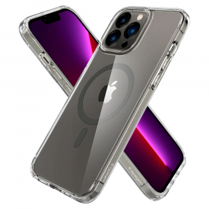 Spigen Ultra Hybrid MagSafe kompatibilis Apple iPhone 13 Pro Max tok átlátszó-grafitszínű (ACS03211)
