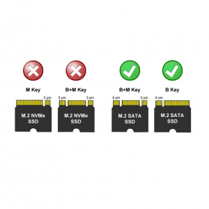 LC Power M.2 SSD beépítő adapter (LC-ADA-M2-NB-SATA)