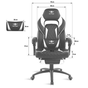 Spirit of Gamer Mustang gaming szék fekete-fehér (SOG-GCMWT)