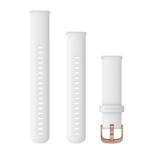 Garmin óraszíj fehér szilikon, Rose Gold csattal (18 mm) (010-12932-0F)