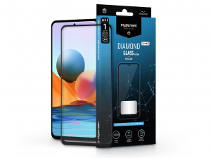MyScreen Protector Diamond Glass Lite Edge2.5D Full Glue Xiaomi Redmi Note 10 Pro/10 Pro Max edzett &uuml;veg kijelzőv&eacute;dő f&oacute;lia fekete kerettel (LA-2007)