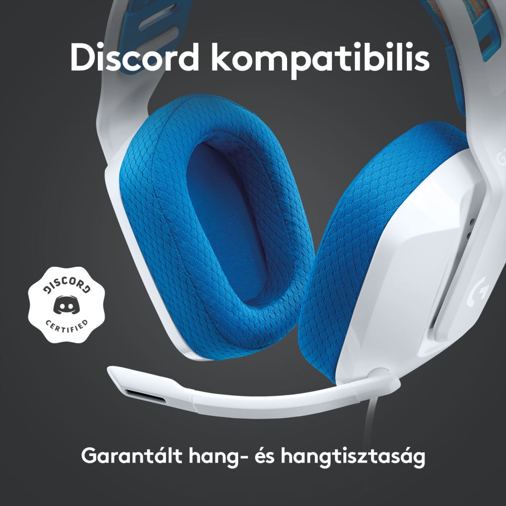 Logitech G335 játékhoz tervezett fejhallgató fehér (981-001018) 