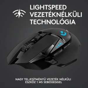 Logitech G502 Lightspeed vezeték nélküli gaming egér (910-005567) 