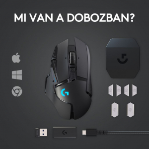 Logitech G502 Lightspeed vezeték nélküli gaming egér (910-005567) 