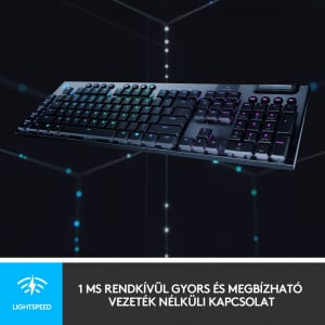 Logitech G915 LIGHTSPEED vezeték nélküli mechanikus amerikai Tactile billentyűzet (920-008910) + Battlefield 2042 skinek