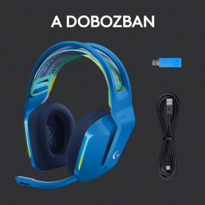 Logitech G733 vezeték nélküli gamer headset kék (981-000943) 