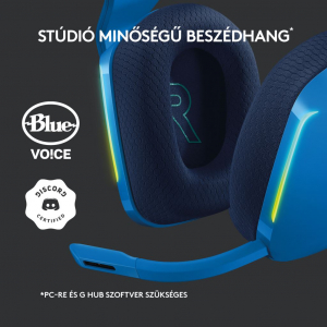 Logitech G733 vezeték nélküli gamer headset kék (981-000943) 