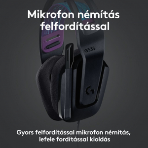 Logitech G335 játékhoz tervezett fejhallgató fekete (981-000978) 