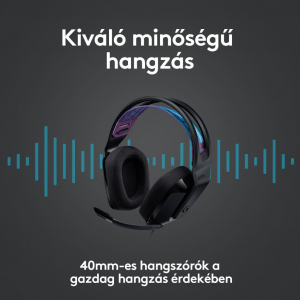 Logitech G335 játékhoz tervezett fejhallgató fekete (981-000978) 