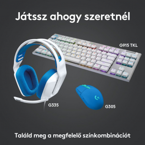 Logitech G335 játékhoz tervezett fejhallgató fehér (981-001018) 