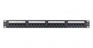 Nikomax UTP patch panel cat.5e 24 port 19" 1U (NMC-RP24UD2-ES-1U-BK)