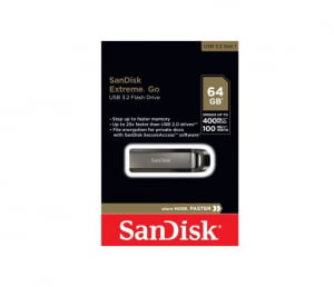 Pen Drive 64GB SanDisk Extreme Go USB 3.2 fekete (SDCZ810-064G-G46 / 186563)