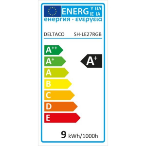 Deltaco Smart Home okos LED fényforrás E27 9W RGB 3db (SH-LE27RGB-3P)