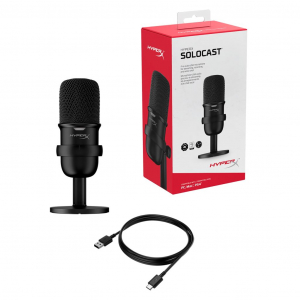 HyperX SoloCast asztali mikrofon fekete (HMIS1X-XX-BK/G / 4P5P8AA)