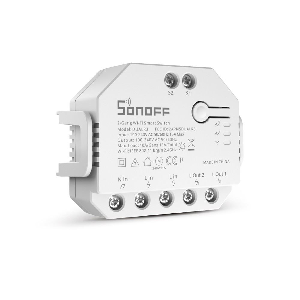 Sonoff Dual R3 Wi-Fi-s okosrelé (SON-REL-DUA-R3)